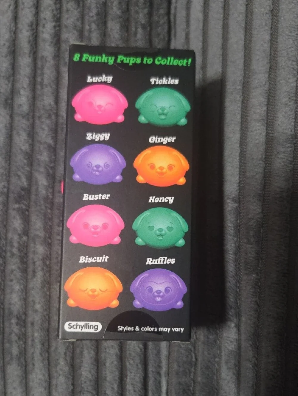 Teenie Needoh Funky Pup 3-Pack - Purple & Orange & Pink